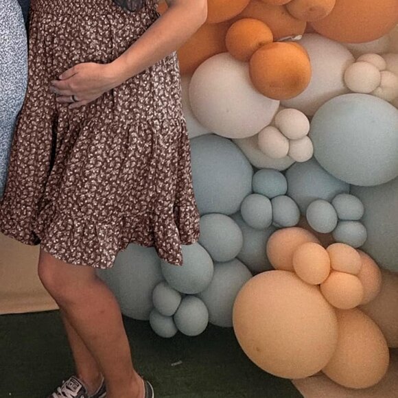 Women's Smocked Babydoll Dress Polyester Square Neck Off Shoulder Mini - Picture 6 of 6